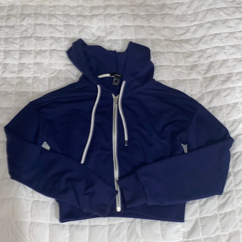 Forever 21 cropped zip-up jacket